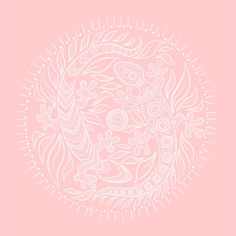 Mandala geckos white