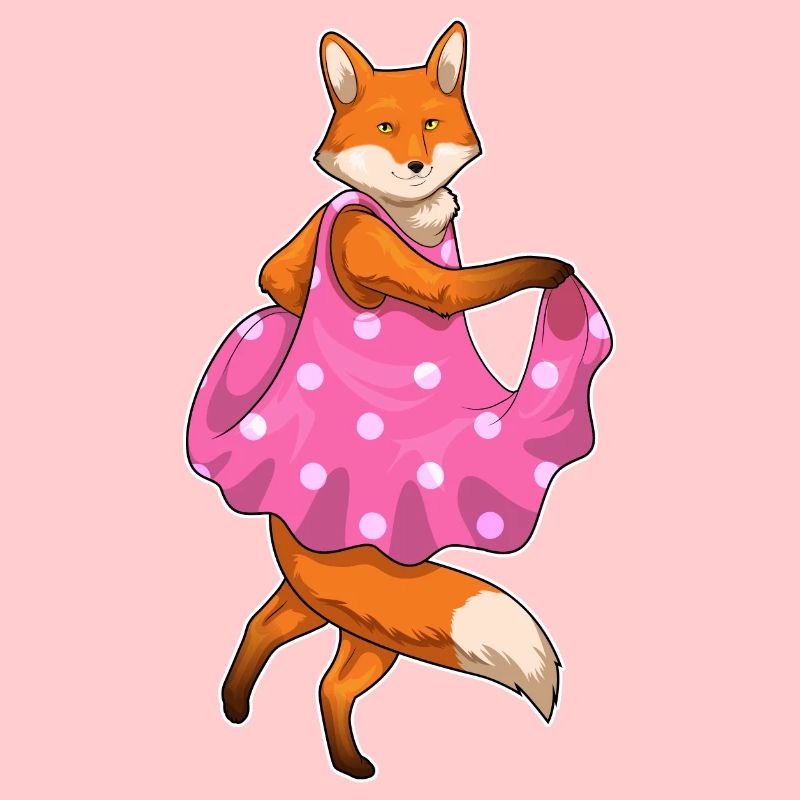 Fuchs Polka Dots Kleid