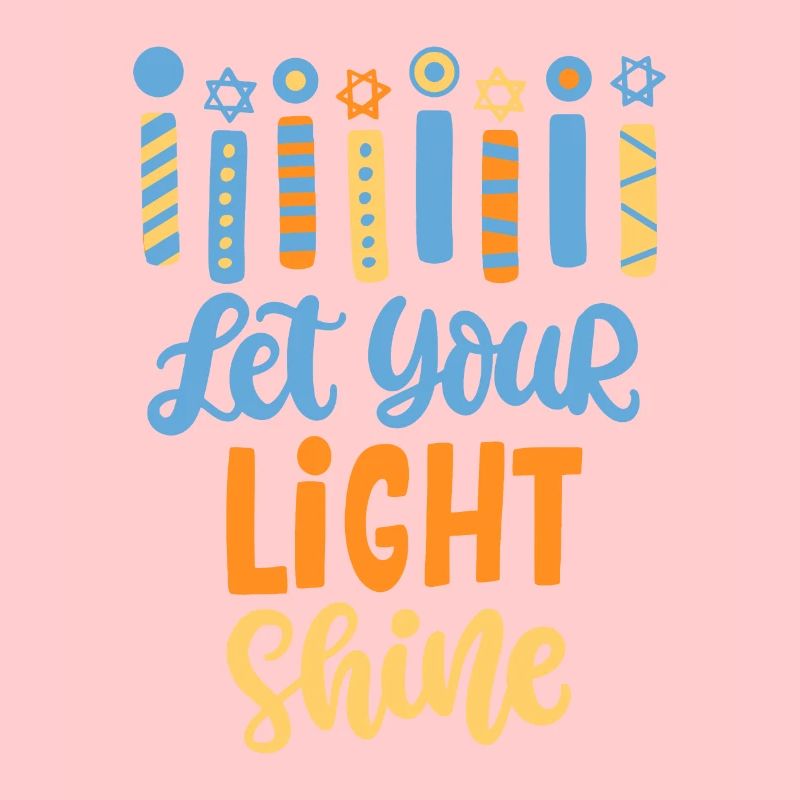 Funny Hanukkah Let Your Light Shine Menorah Adults