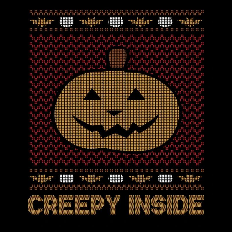 Stitch Pattern Pumpkin Creature Inside Halloween