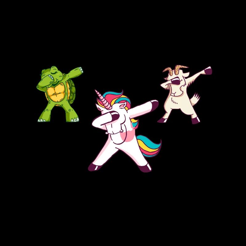 Dab Dabbing Cadeau de tortue de chèvre Licorne