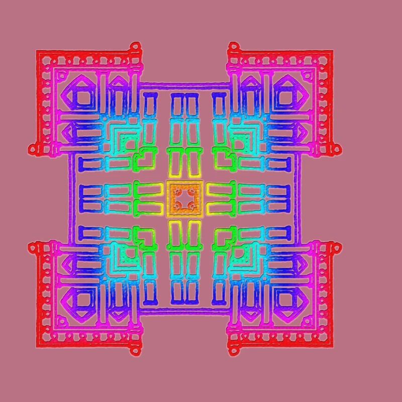 rainbow geomertic figure