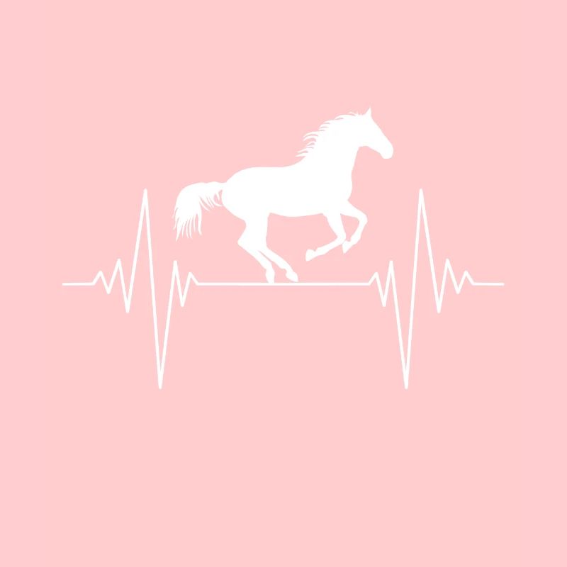 Silhouette du cheval battant de cœur