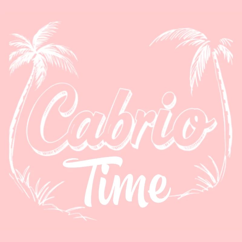Cabrio Time Cooler Saying Cabriolet Palm Trees Summer