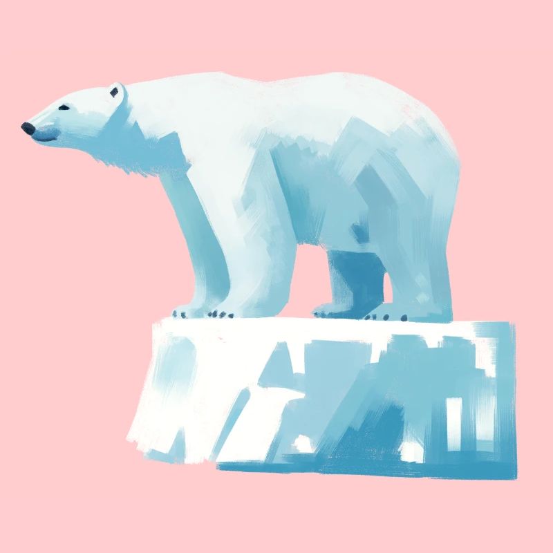 Polar bear on ice floe