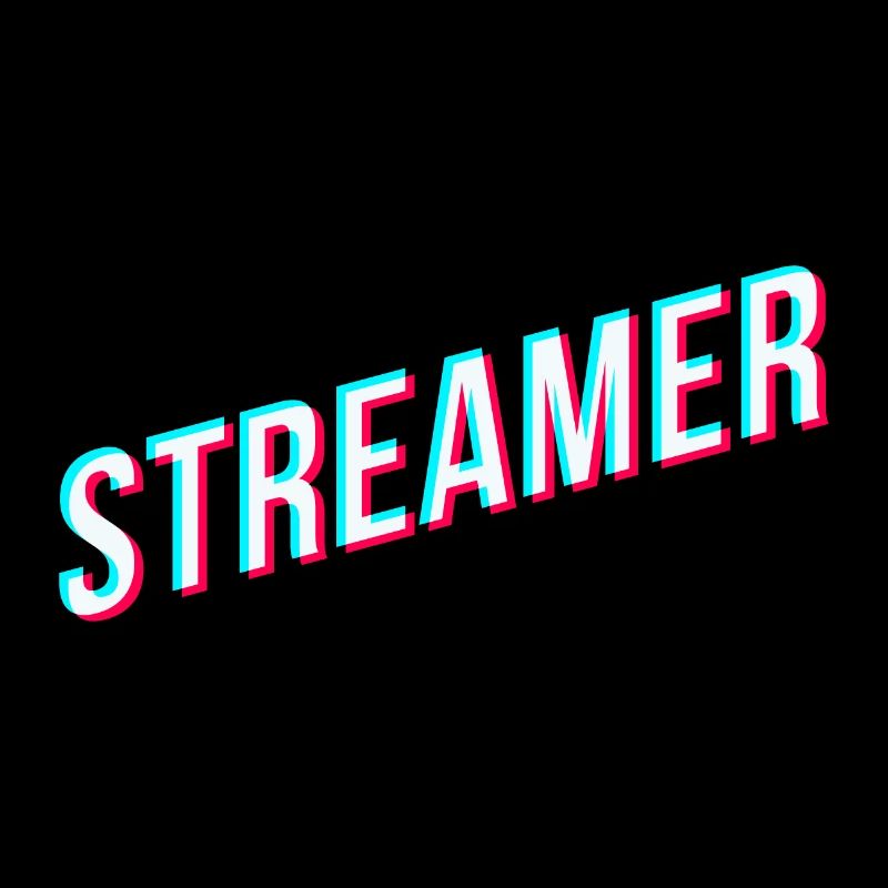 Conception de streamer dans l’effet 3D glitch de style tik tok