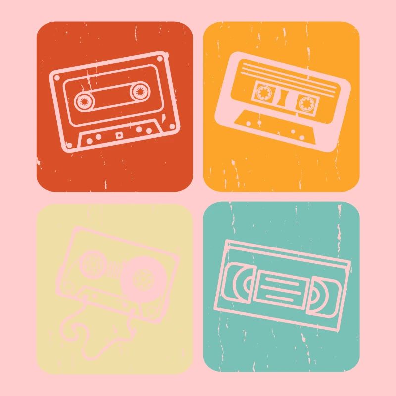 Oldschool Kostüm mit Retro Kassette