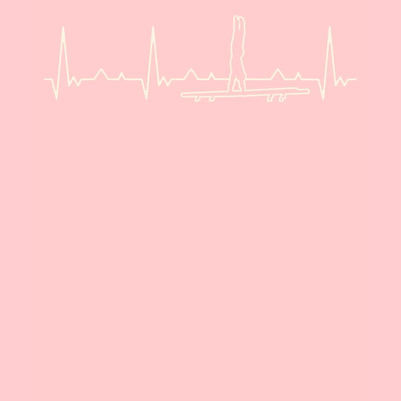 Gymnast Parallel Bar . Heart. Love. EKG. Pulse.