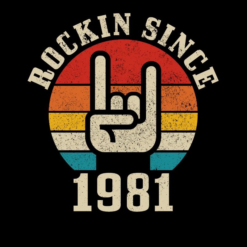 40e anniversaire 1981 Classique Rock Rocker cadeau
