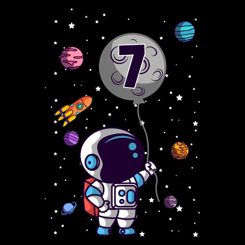 Astronaut 7th birthday outer space for boy