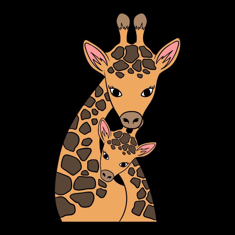 Muttertag Mama Mama Giraffe Groß Langhalsig