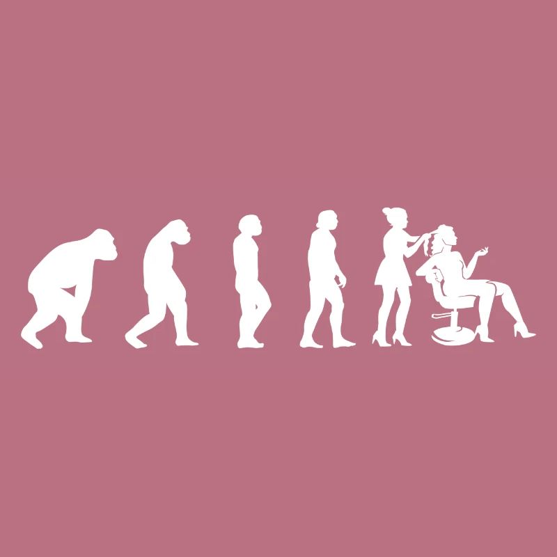 Frisöse Scheren Friseur Evolution Frau Mädchen