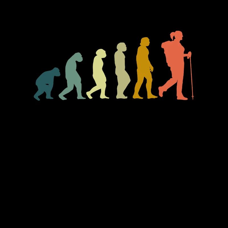 Evolution Wanderin Backpacker Pilgerin Wanderwoman