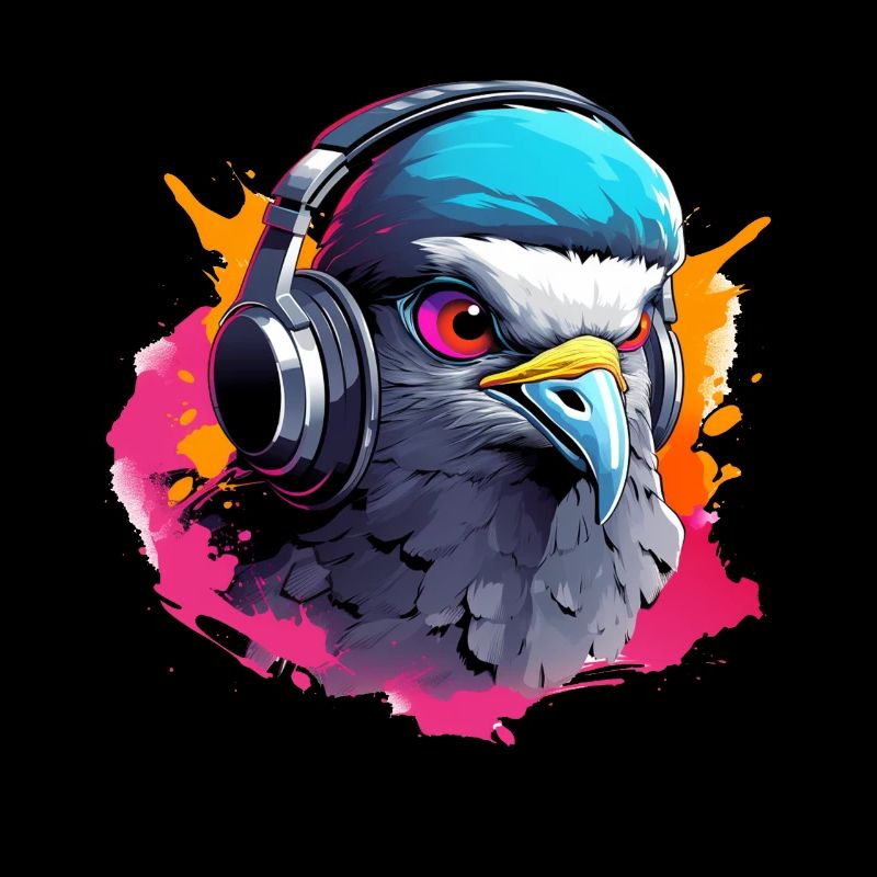Eagle with headset