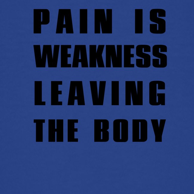 Pain is weakness