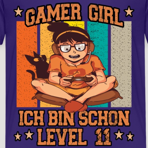 Gamer Girl Geburtstag Geschenk 11 jahre Mädchen - Teenager Premium T-Shirt