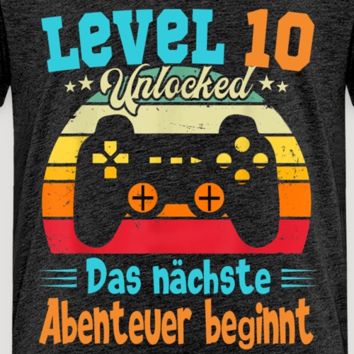 Gamer 10 Geburtstag Geburtstagsshirt Level 10 - Teenager Premium T-Shirt