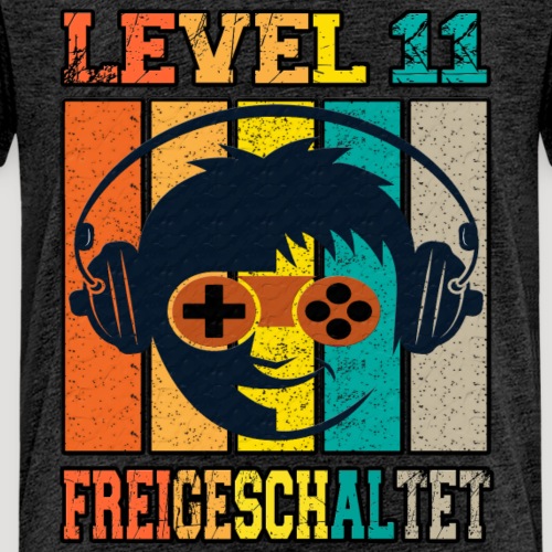Geburtstag Gamer Level 11 Jahre Freigeschaltet - Teenager Premium T-Shirt