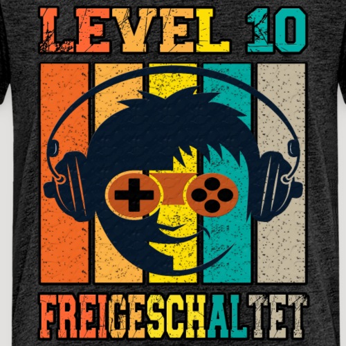 Geburtstag Gamer Level 10 Jahre Freigeschaltet - Teenager Premium T-Shirt