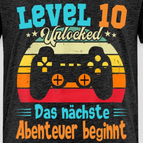 Gamer 10 Geburtstag Geburtstagsshirt Level 10 - Teenager Premium T-Shirt