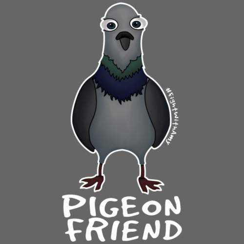 Amy's 'Pigeon Friend' design (white txt) - Teenage Premium T-Shirt