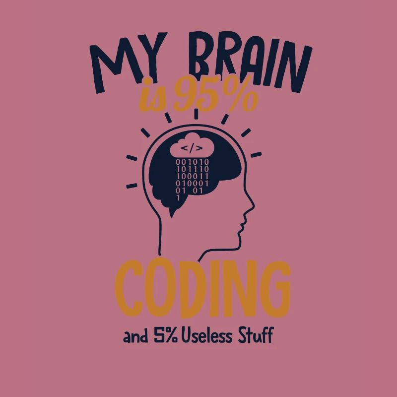 My Brain is 95% Coding Full Stack Coder Software