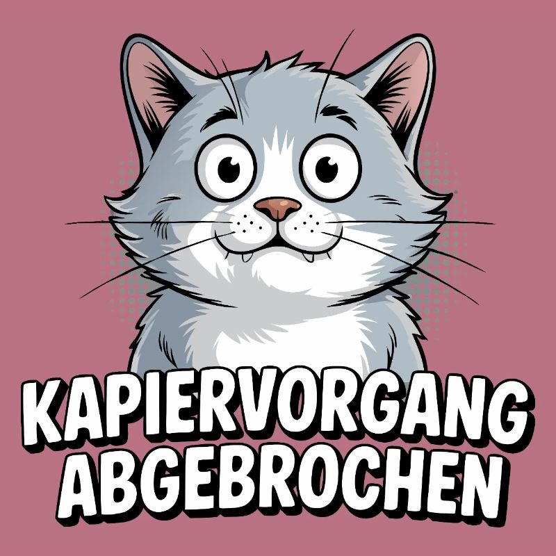 Kapiervorgang abgebrochen – Katze Comic