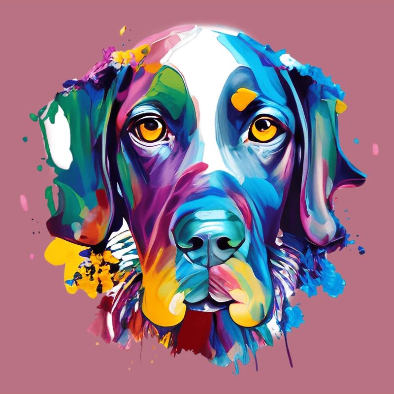 Deutscher Kurzhaar-Pointer GSP Farbenfrohe Hundekunst