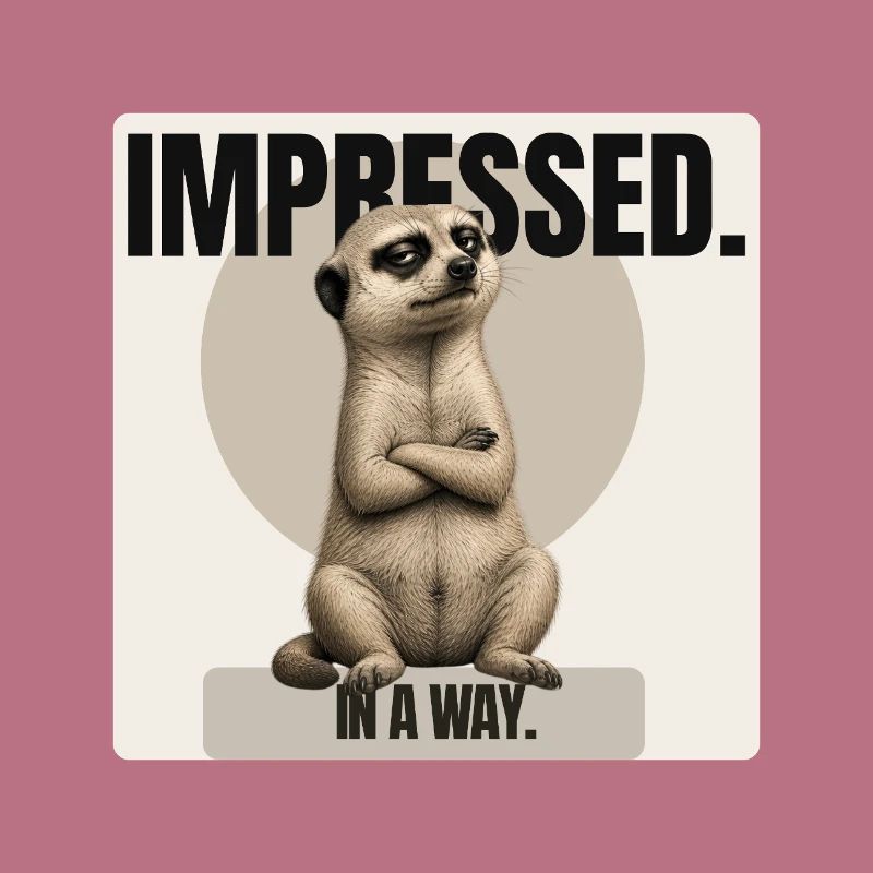 Impressionné. – Conception sarcastique de suricates