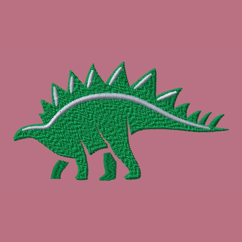 Stegosaurus embroidered