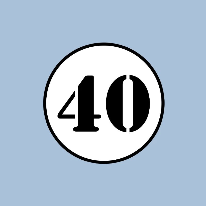 NUMMER 40 Vierzig Geburtstag Geschenk