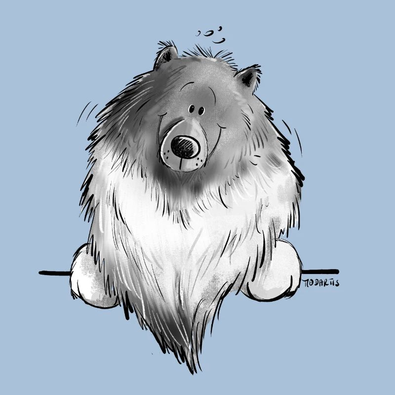 Lustiger Wolfsspitz I Comic Hund Geschenk