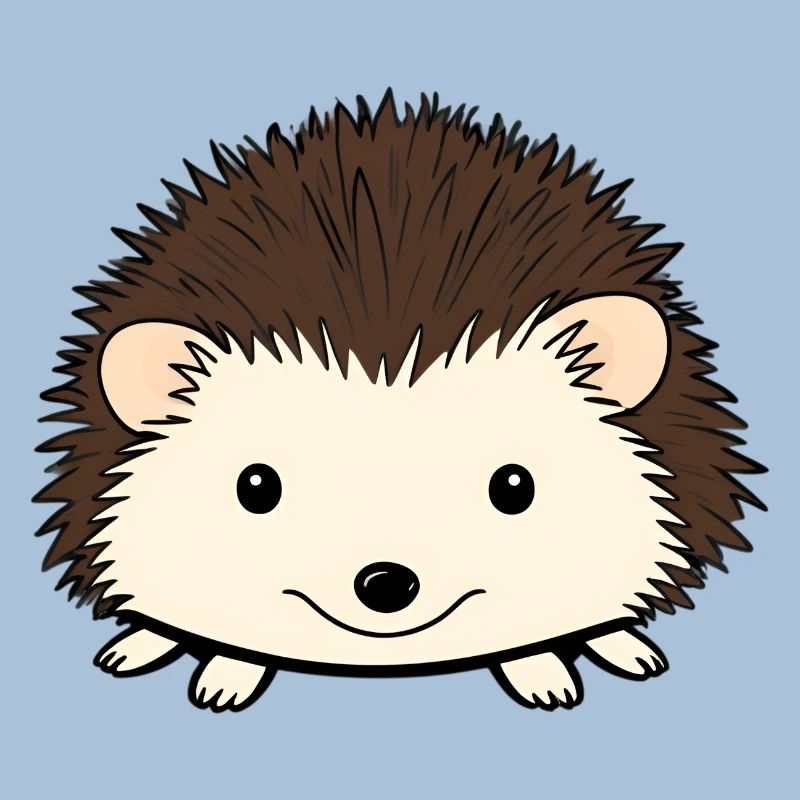 Hérisson mignon avec un visage amical