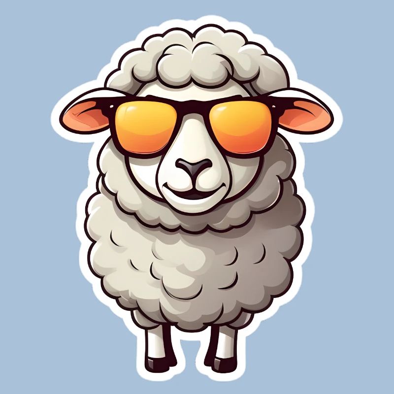 Mouton décontracté avec des lunettes de soleil