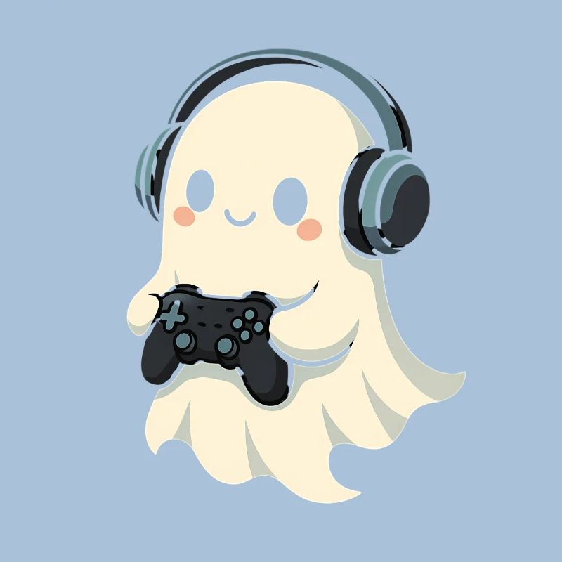 Geist mit Kopfhörer Spielcontroller