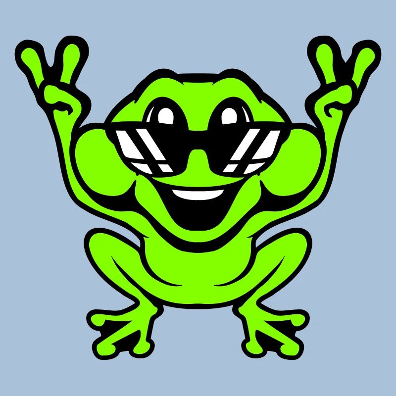 Frog Toad Cool Sunglasses Victory Peace Hands