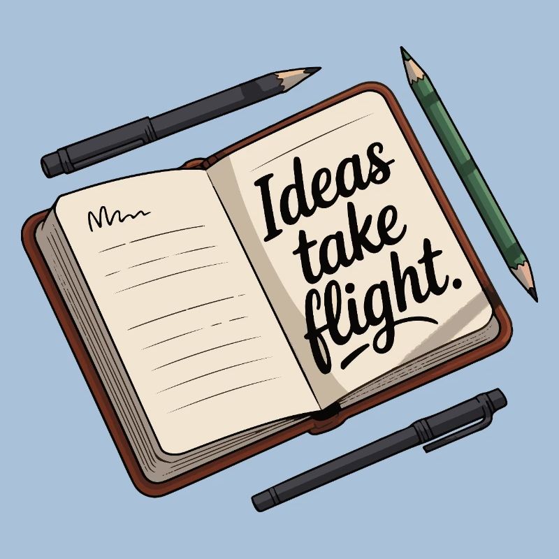 Ideas Take Flight Notebook Art