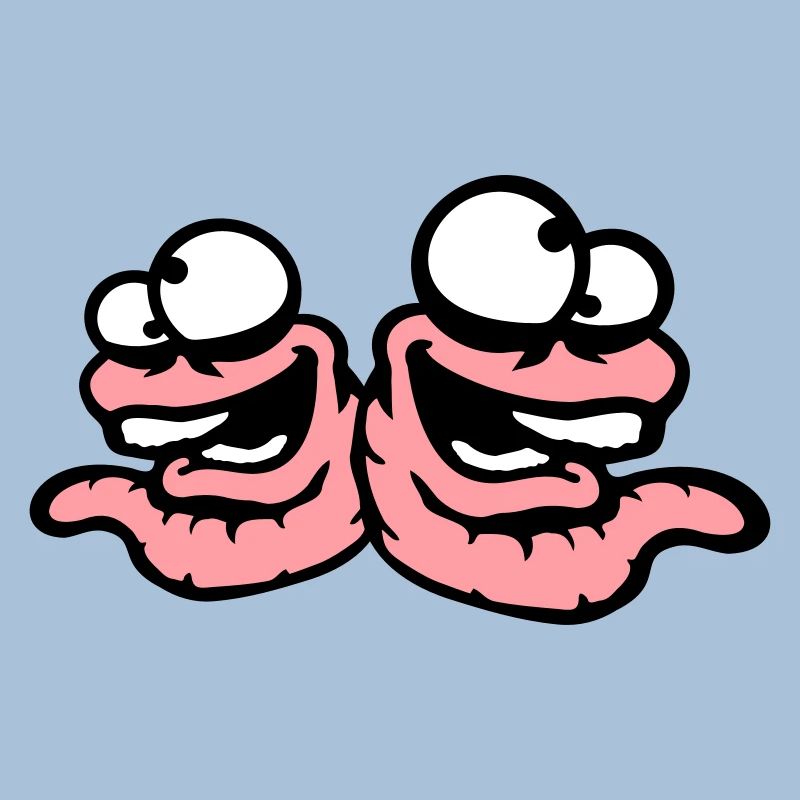Worms Laughing Duo Crazy Squinting Silly Team
