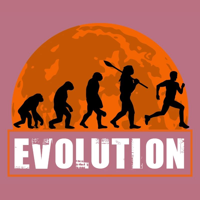 Running Man Evolution Funny Runner Tee Marathon