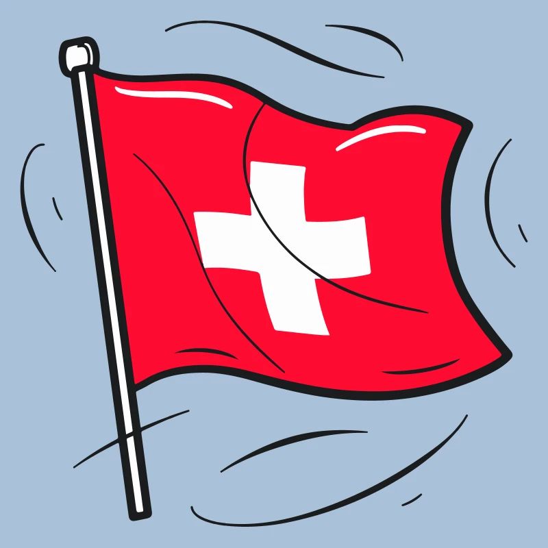 Schweizer Flagge Patriot Design