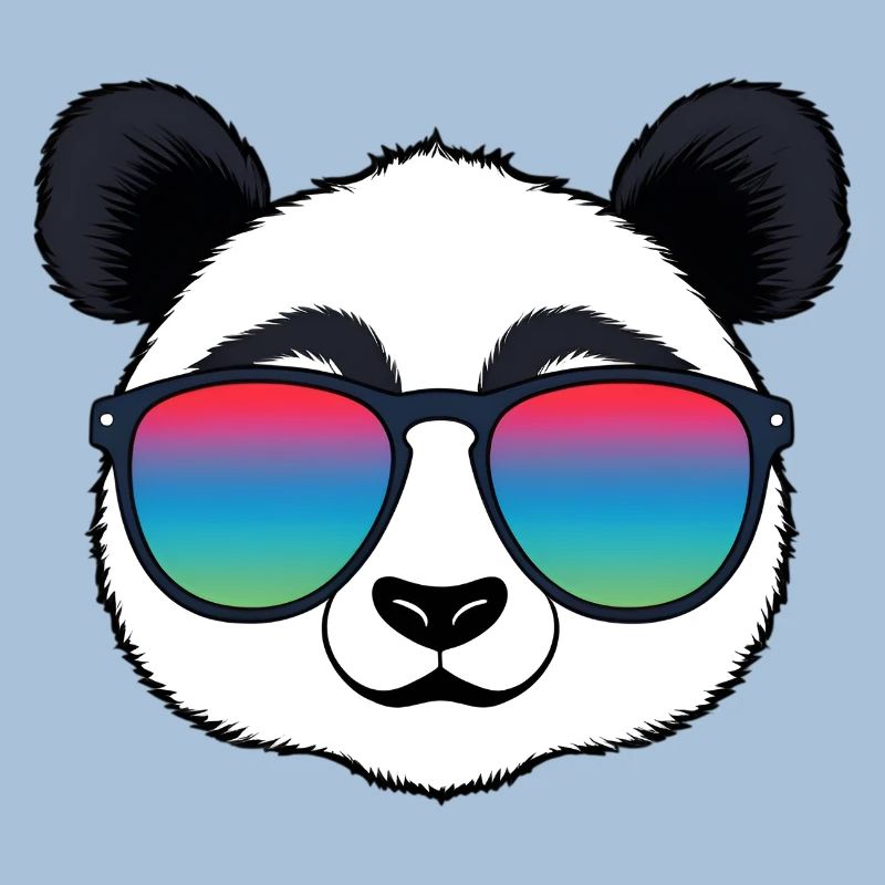 Panda Regenbogen-Sonnenbrille