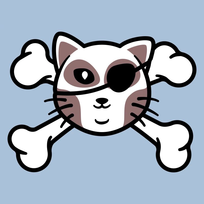 Patch de Crâne de chaton pirate