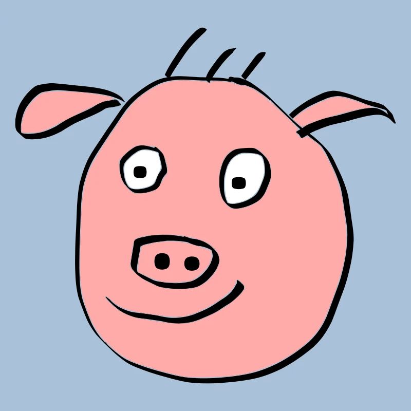 Visage de cochon mignon