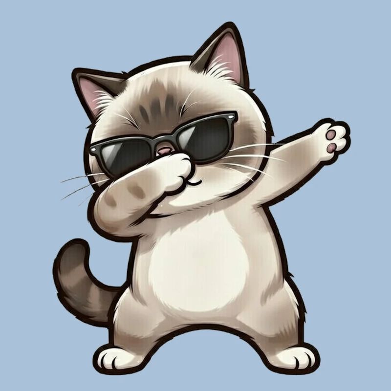 Dabbing Ragdoll Katze