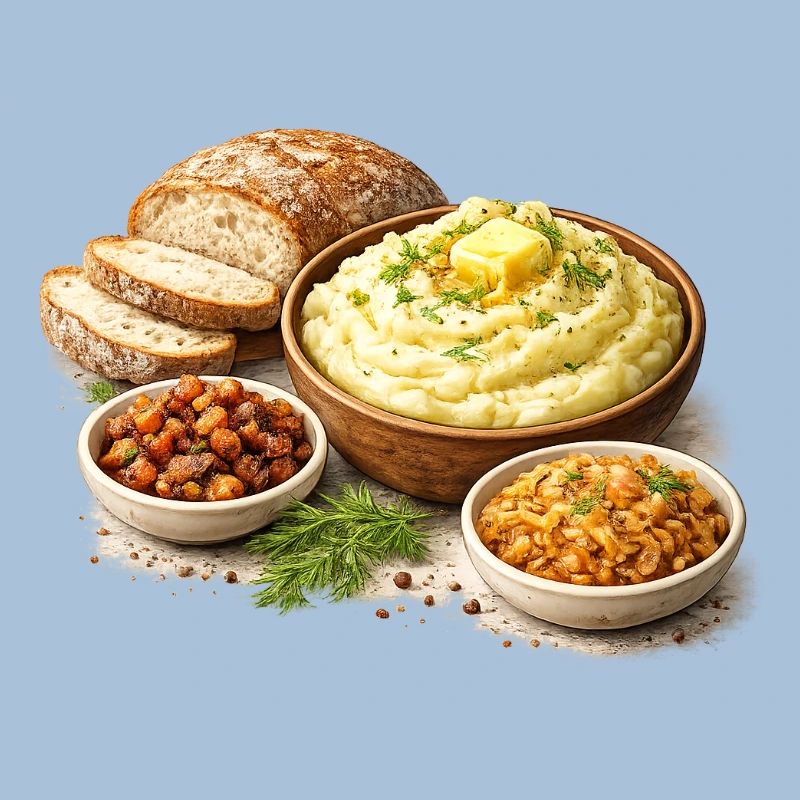Mashed potatoes with shkvarki