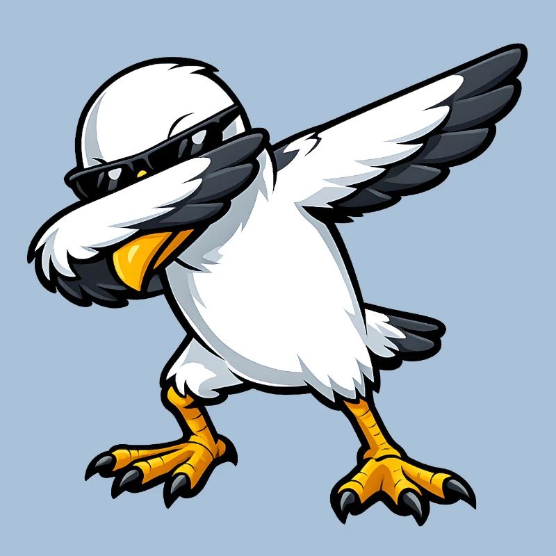 Dabbing Möwe