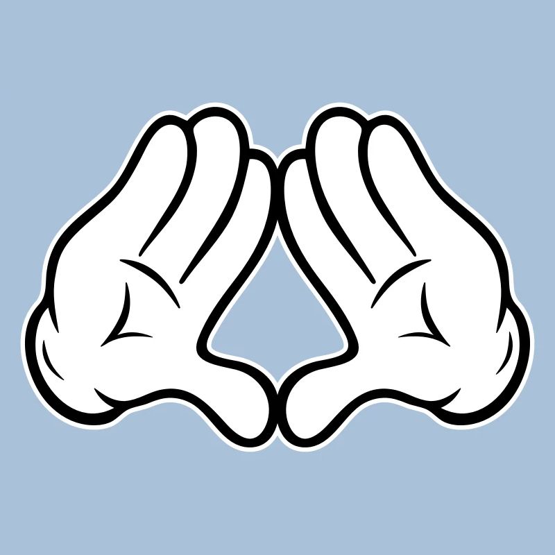 Hands Diamond Pyramid Triangle Rhombus Comic Style