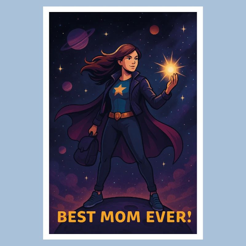 Beste Mutter aller Zeiten Superhelden Poster
