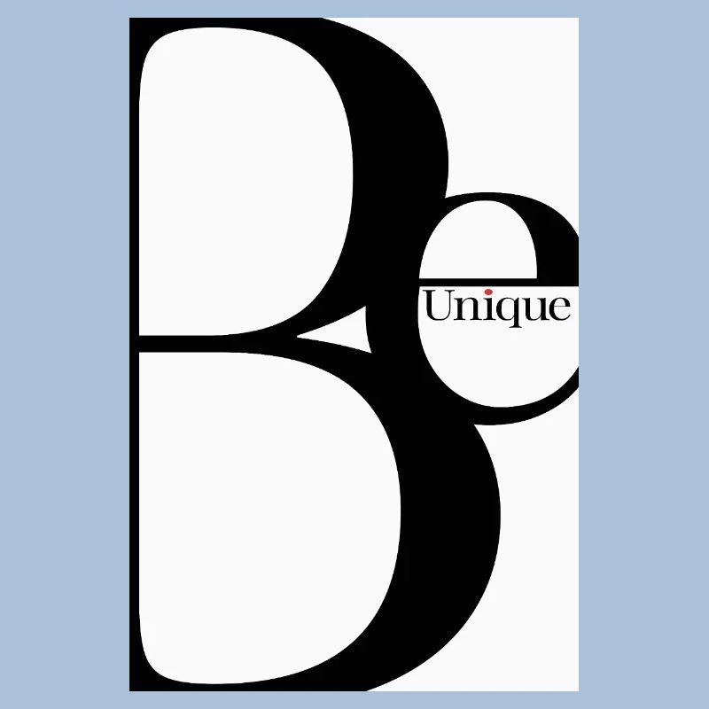 Soyez unique – Conception typographique minimaliste
