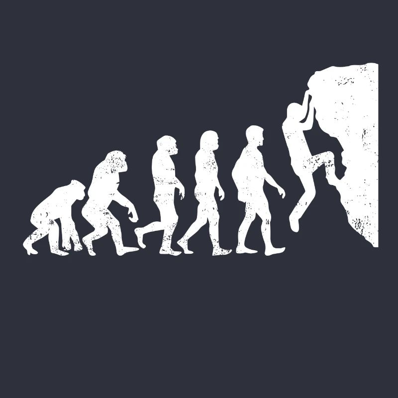 Klettern evolution bouldern geschenk bergsteigen